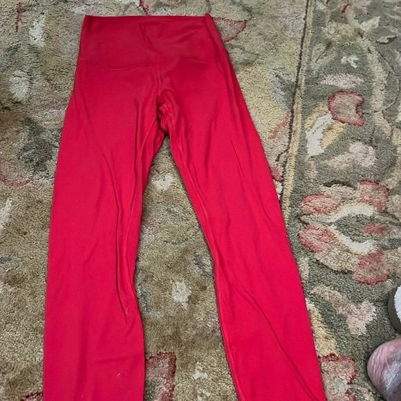 Lululemon red leggings size 4 - Picture 1 of 3
